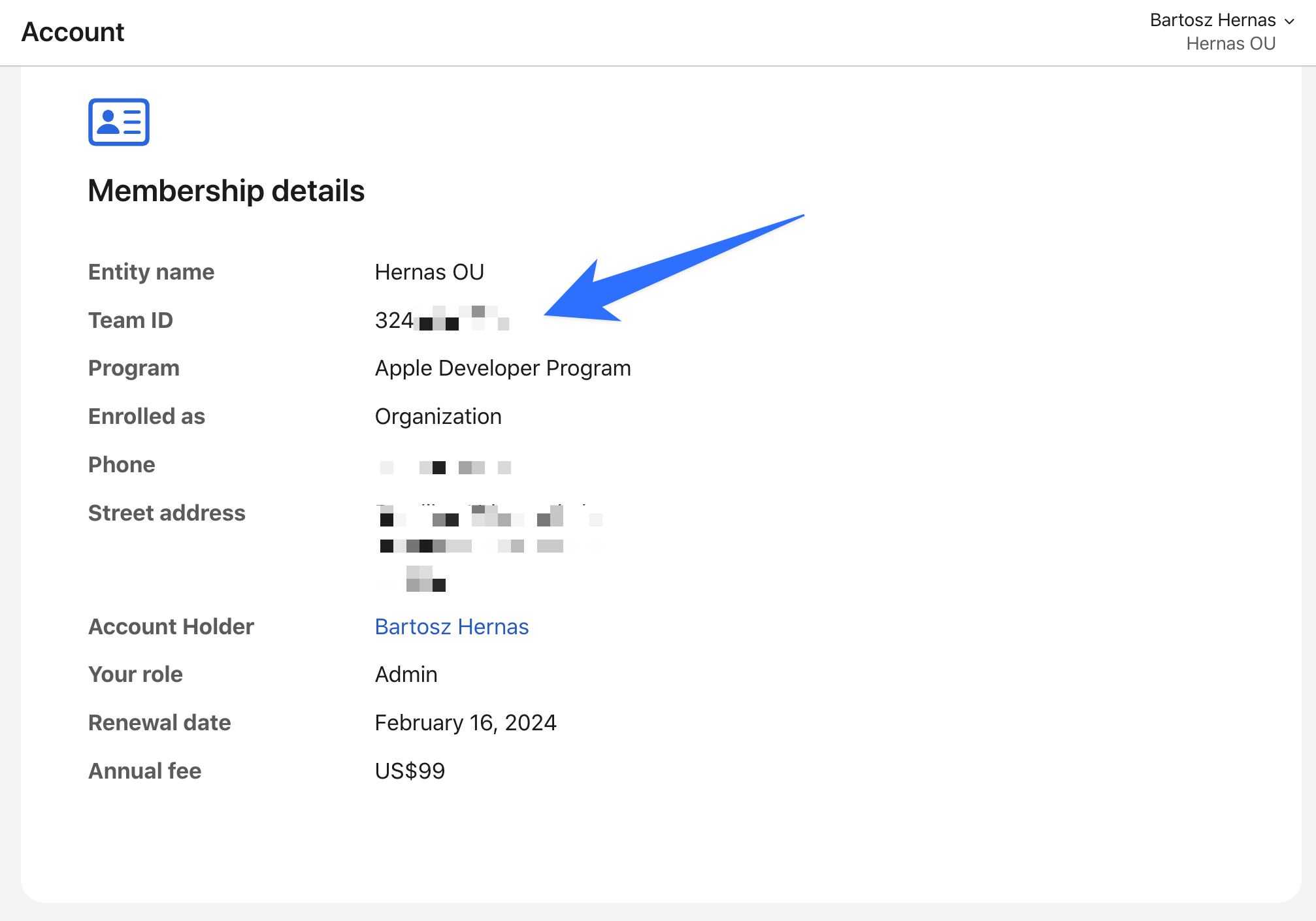 Example Apple Secrets