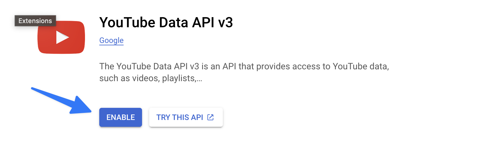Example Youtube API